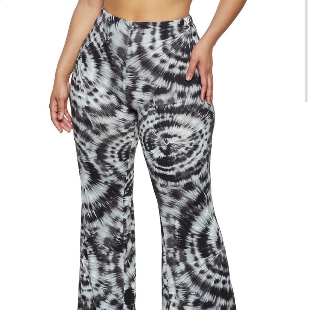 “TRANCE” bellbottom tie dye pants